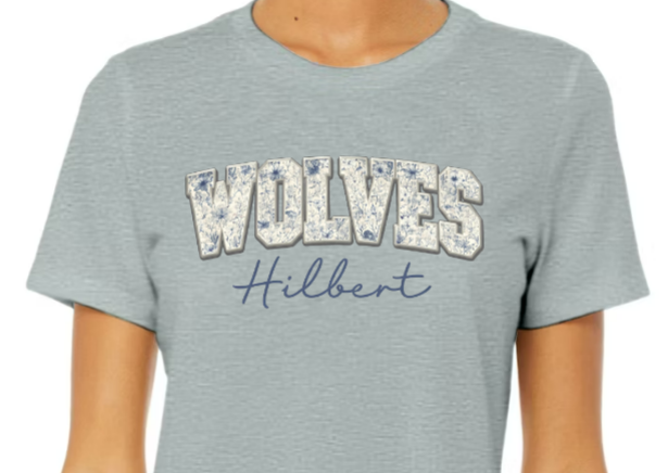 Floral Wolves design