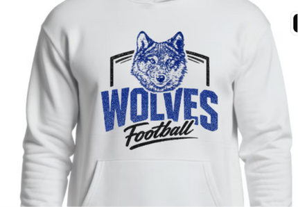 Football with school logo