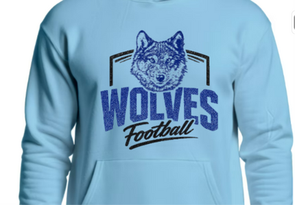 Football with school logo