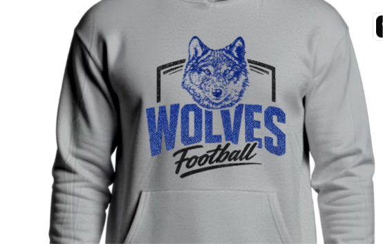 Football with school logo
